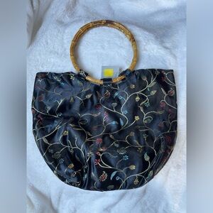 Vintage Silk and Bamboo Brocade Purse with tags